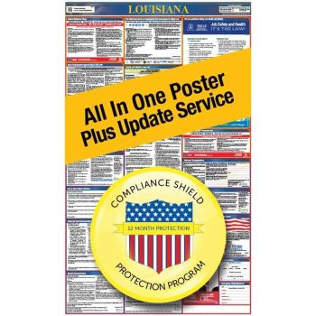 Louisiana All In One Poster + 3 Year Replacement Poster