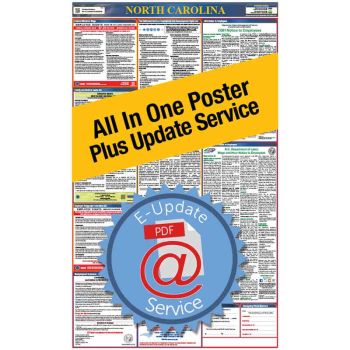 North Carolina All In One Poster + 1 Year E-Update Service
