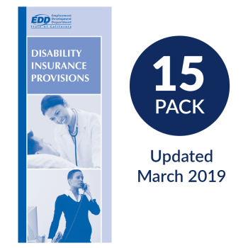 State Disability Insurance Provisions Pamphlet - 15 Pack