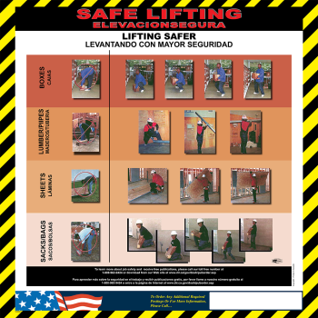 Safe Lifting Poster - Bilingual
