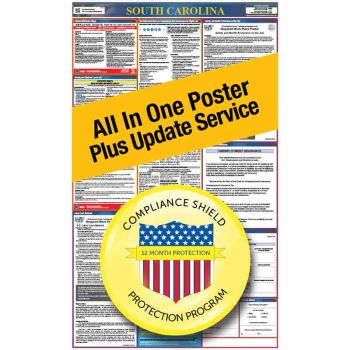 South Carolina All In One Poster + 2 Year Replacement Poster