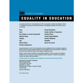 District of Columbia Equality in Education Poster