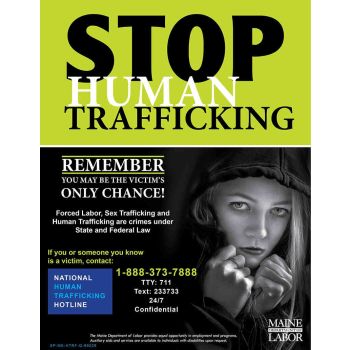 Maine Human Trafficking Poster