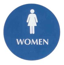 Restroom Braille Sign - Large ADA - Women