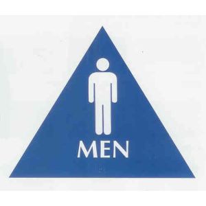 Restroom Braille Sign - Large ADA - Men